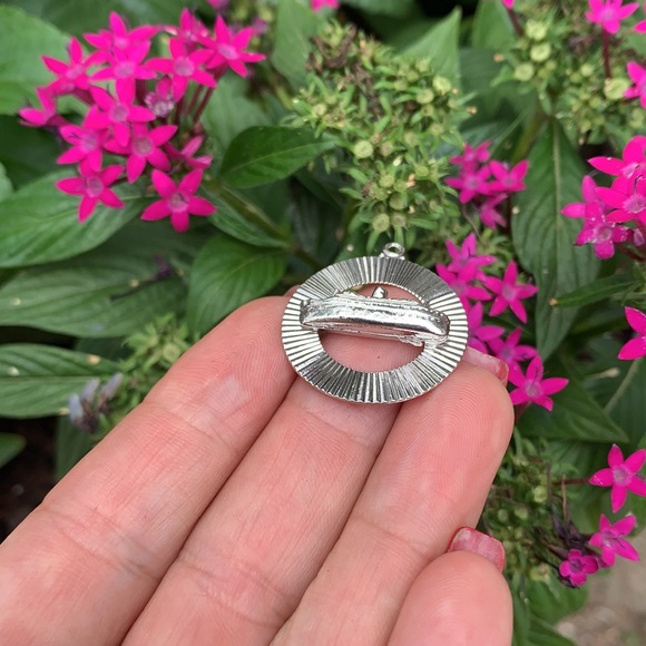 Vintage Sterling Cruise Ship Circle Disc Charm - Picture 8 of 16